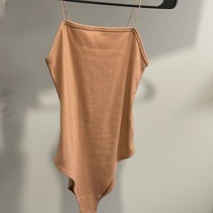 Beige body suit tank.